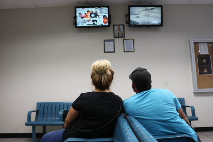 Families watch bail hearings at Fourth Avenue Jail 